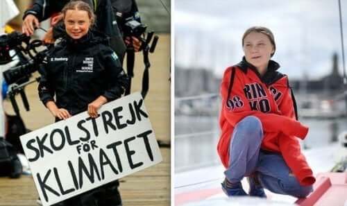 Koululainen Greta Thunberg.