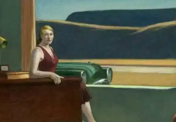 Edward Hopper: maalaus naisesta.